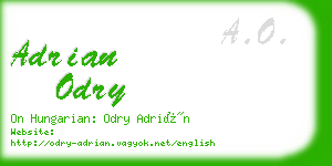 adrian odry business card